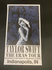 OFFICIAL TAYLOR SWIFT The Eras Tour Nov 2024 Indianapolis Indiana Poster