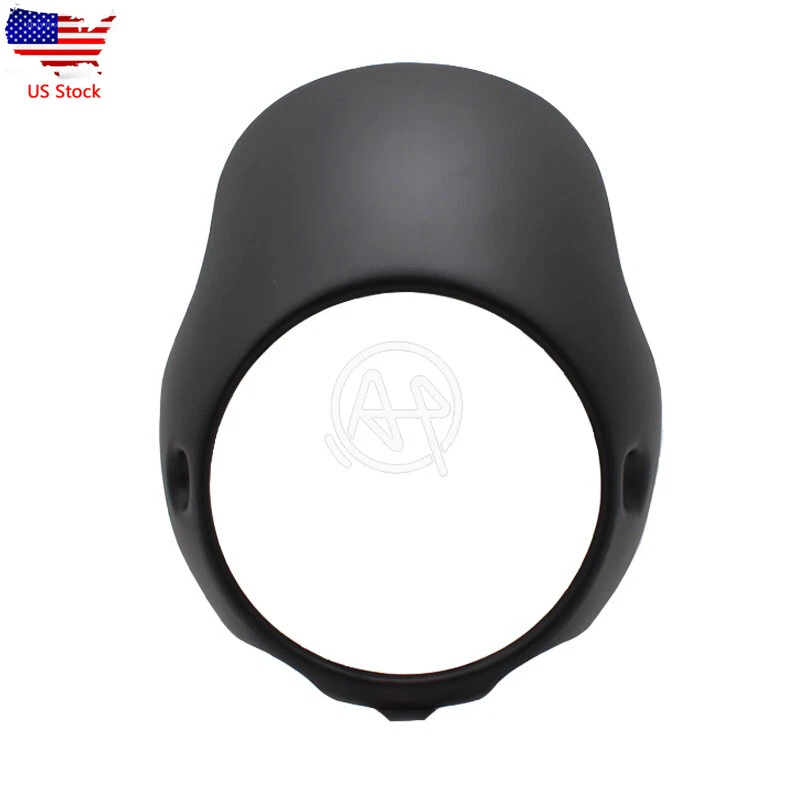 Matt Motorcycle Headlight Flyscreen Head Windshield For Triumph Bonneville T100 - Image 2 of 4