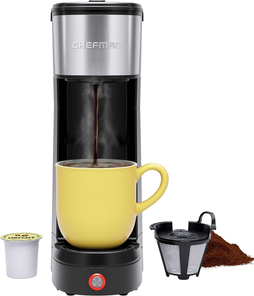 Single Serve Coffee Maker: K-Cup & Ground Compatible,Single Cup 6-14 oz Portable - Image 2 of 4