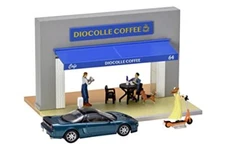 TOMYTEC Geocolle 64 1/64 # Car Snap 21a Cafe Terrace die-cast mini car set Japan