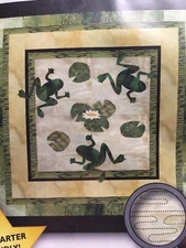 Toadusew Creative Concepts, NEW Jackson’s Pond Quilting Pattern Frogs.  38”x38”