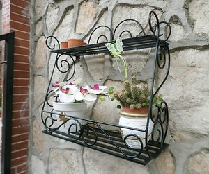 Mensola in ferro battuto fioriera portavaso portaspezie cucina ... Fioriera ferro battuto per giardino