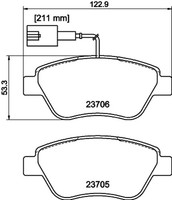Bremsbelagsatz Scheibenbremse Hella Pagid 8DB 355 016-071 FüR Fiat Alfa Punto