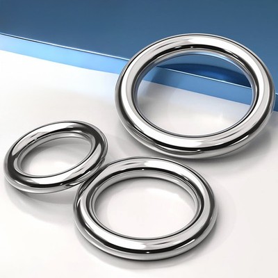 Edelstahl Rundring 3 5 6 8 10 12 14 16 mm x Ø 15 - 150 mm O-Ring Metallring V2A