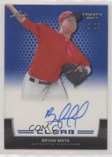 2017 Leaf Trinity Clear Auto Blue 2/25 Bryan Mata #CA-BM3 Auto 0bt4