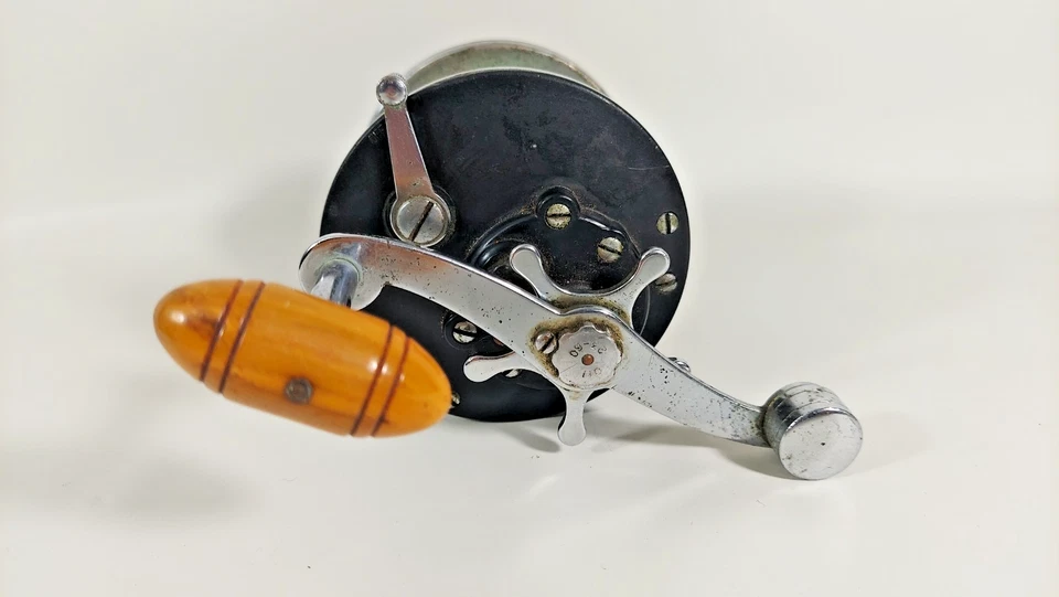 Carrete de agua salada Penn Long Beach 65 EE. UU. cromado anterior a 1970 Foto 3 de 4