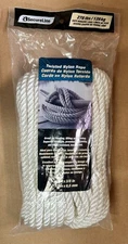 3/8" X 50' Twisted Nylon Marine Boat Anchor Line Dock Rope White Mooring Craft