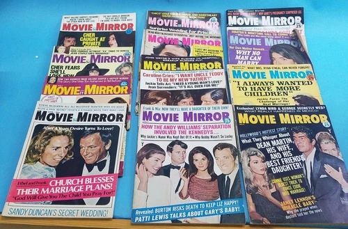 A lot of 12 movie mirror magazines out of the 60s and 70s mixed months and years