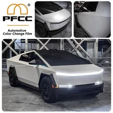 Tesla Cybertruck Wrap Change Gloss Metal Silver PreCut PPF Paint Protection Film