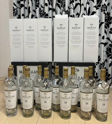 SUNTORY THE MACALLAN 18-Year-Old 700ml 12 Empty Bottles with Box JAPAN USED
