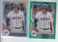 2 - 2021 Prizm Draft MATT RUDICK Silver + Green Pulsar Mets PDP216