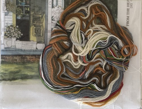 Vintage 1987 Pearl Lowther Slobodian "Bass River Antiques" Crewel Embroidery Kit - Picture 7 of 10