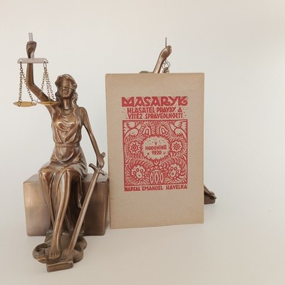 1920  Masaryk Hlasatel pravdy a vítěz spravedlnosti. Podpis autora knihy*496*