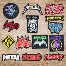 Thrash and Groove Metal Patch Set 14 pcs Slayer, Exodus, Sepultura, Overkill