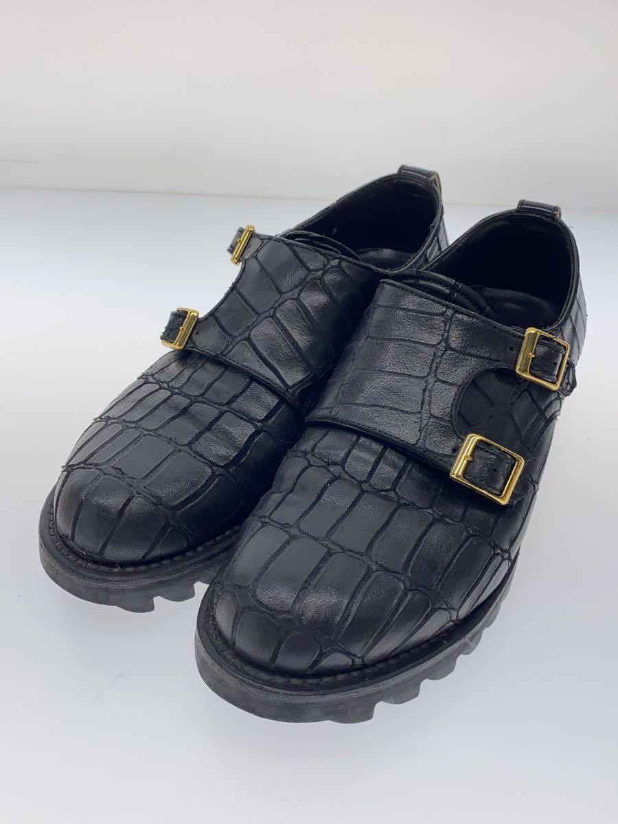 Kids Love Gaite Shoes Uk5 Blk Leather W Monk Croc Embossed Kids Love Gaite Shoes Uk5 Blk Leather W Monk Croc Embossed