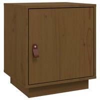 Nachttisch Honigbraun 40X34X45 Cm Massivholz Kiefer