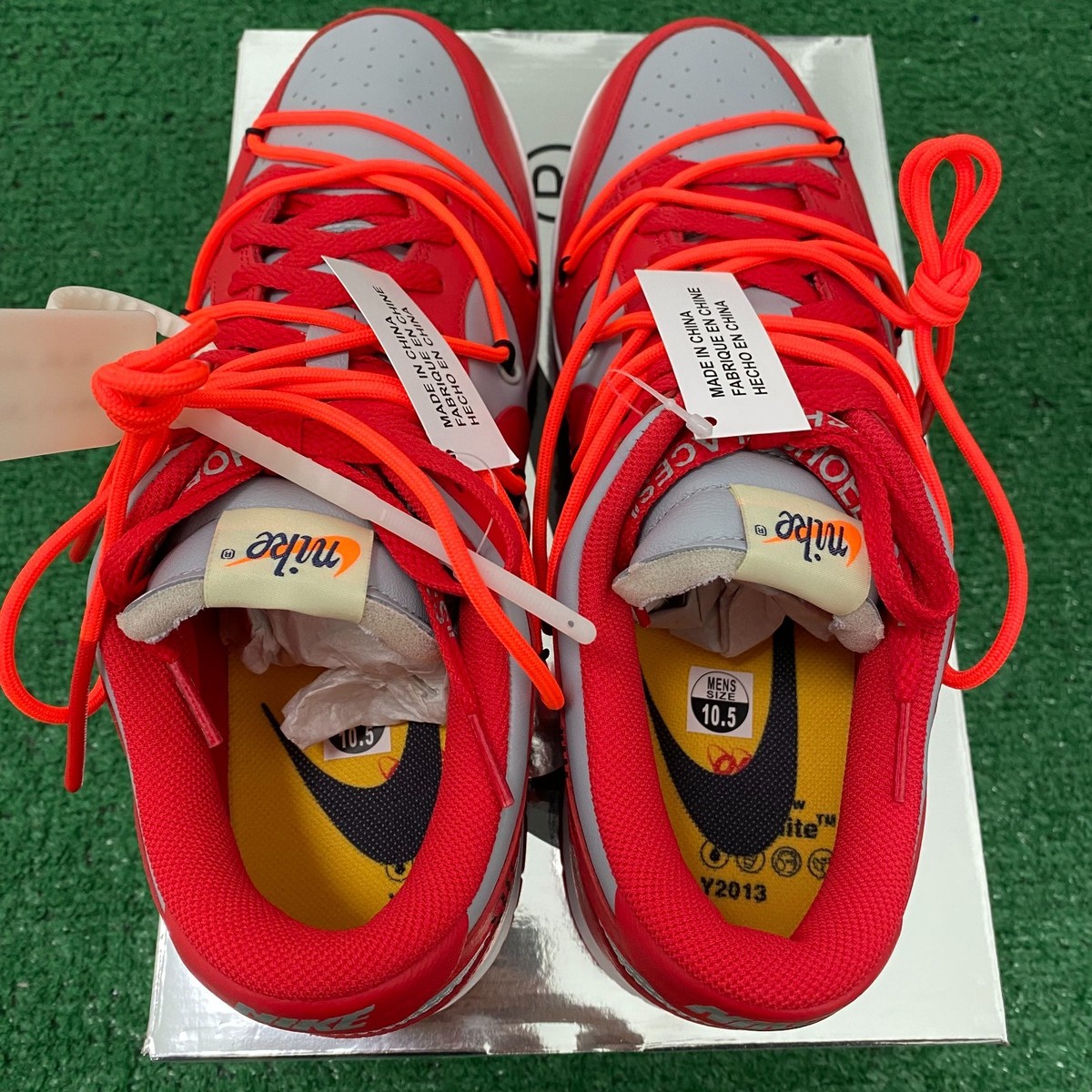 Size 10.5 - Nike Dunk Low Off White University Red CT0856-600