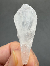 Satyaloka Azeztulite Quartz Natural Crystal Palm Stone from India