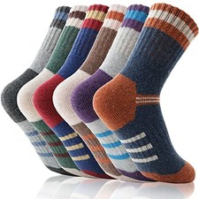 Kids Merino Wool Hiking Socks Thermal Winter Warm Thick 4-7 Years Three Stripe