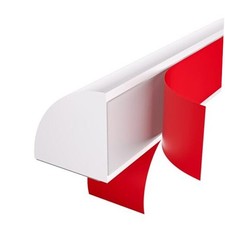Flexible Quarter Round Molding, Mini Peel and Stick Rubber Trim 59Inch White