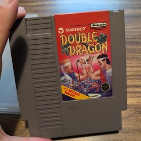 Cartucho de juego Nintendo NES Double Dragon etiqueta LIMPIA probado con estuche 