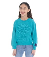 NWT Stitch Girls Crewneck Sweatshirt Size XS 4/5 Free Shipping