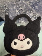 Authentic Sanrio Kuromi Sherpa Makeup Bag Zipper NEW WITH TAGS 2025 Free Ship