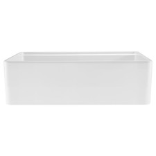 Uimoso 32.5x20 in White Fireclay Undermount Farmhouse Kitchen Sink Single Bowl