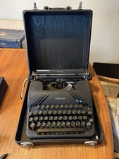 1941 Black Corona Silent Typewriter Speedline Model Pre War. Org Case. Works! thumbnail