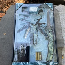 MOSSY OAK 3 PC ANGLER'S COMBO FS736 HEADLAMP FILLET KNIFE MULTI TOOL FISHING*