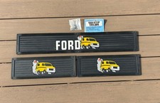 Vintage Universal Ford Van Step Treads Mats 3 Pc Set - Floor Mat Sill Rat Rod Vintage Universal Ford Van Step Treads Mats 3 Pc Set - Floor Mat Sill Rat Rod