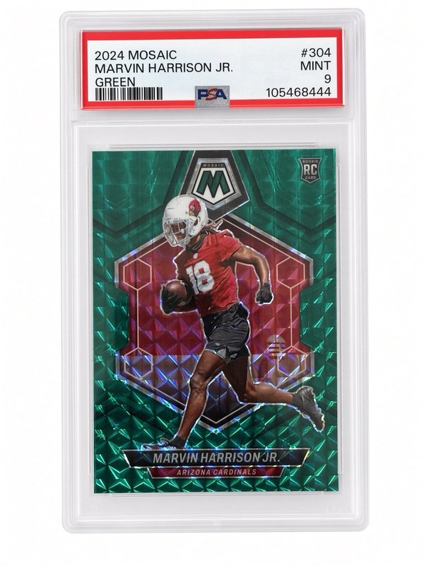 2024 Panini Mosaic Marvin Harrison Jr. #304 Green Mosaic Prizm (RC) PSA 9!!