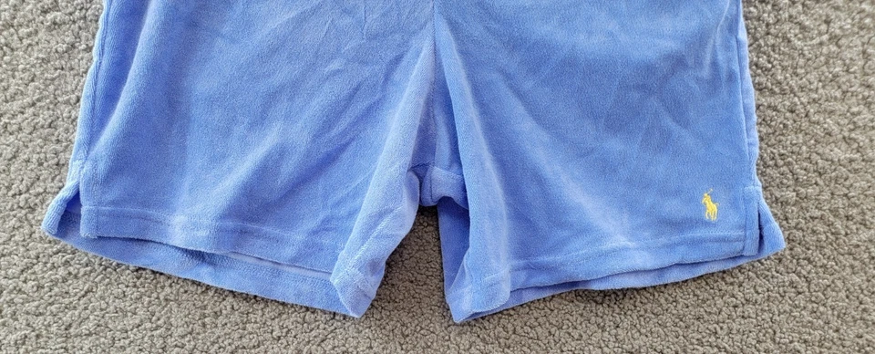 Polo Ralph Lauren Terry Cordón Corto Niños Grandes XL 18/20 Azul Bolsillos Laterales Foto 4 de 4