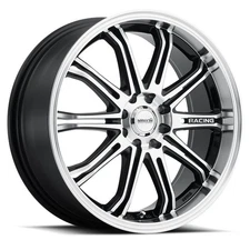17" Maxxim 41MB Ferris Machined Face & Lip Black Accents 17x7 4x100 4x108 40mm