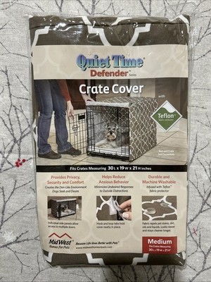 New Pet Crate Cover Quiet Time Defender Dogs Cats Animals Medium 30L x 19W x 21H