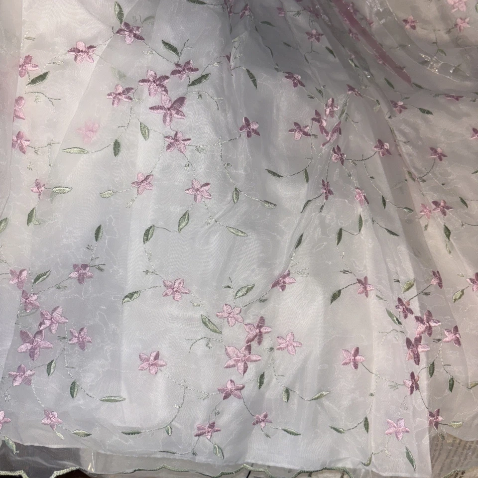 Bonnie Jean Vestido de Baile Niña Flor Vestido de Tul Sin Mangas Bordado 6 Foto 3 de 4