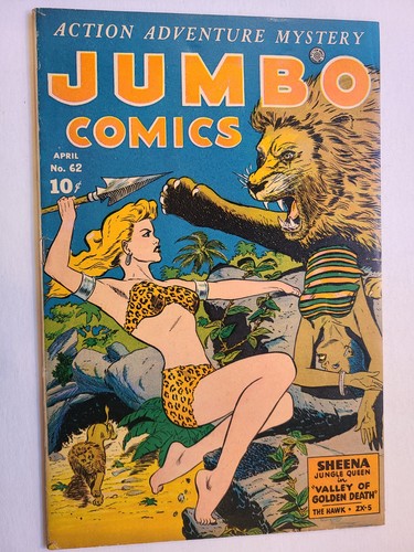JUMBO COMICS # 62 FICTION HOUSE 1944 HIGH GRADE