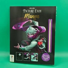 Hinkler Picture Etch Manga: 7 Etch-Art Pictures & Wooden Stick Incl EXCELLENT