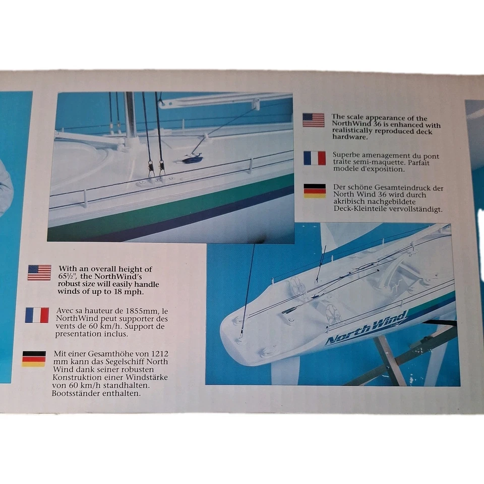 ABC HOBBY NORTH WIND SEMI-SCALE 36-600 SAILING YACHT - Image 3 of 4