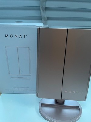 MONAT LED Tri-Fold Spiegel beleuchtet Waschtisch LED Lichter Touchscreen & Ständer rosa