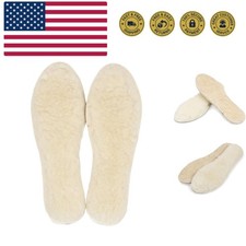 Unisex Sheepskin Insoles Warm Soft Cozy