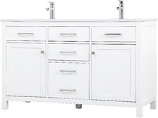 Elegant Lighting VF23354DWH 54 Inch Double Ba...