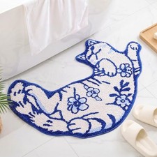 Cute Cat Bath Mat, Funny Bathroom Rugs for Cat Lovers  Cute Bathroom Decor,