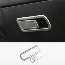 For Benz GLB W247 2020-22 Aluminum Silver Co-Pilot Storage Box Handle Cover Trim