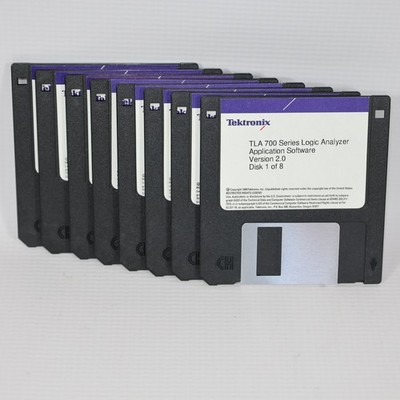 Tektronix TLA 700 Series Logic Analyzer Application Software Floppy Discs #1-8