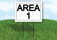 AREA 1 18 in x 24 in Yard Sign Road Sign with Stand