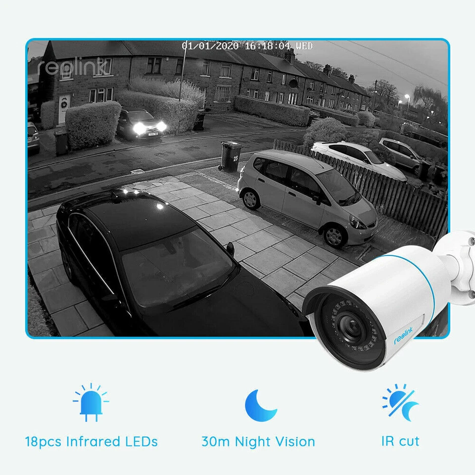 Reolink 5MP Telecamera PoE RLC-510A Esterno Rilevamento di Persone/ Veicoli IP66 - Immagine 3 di 4