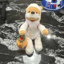 Disney Store Winnie The Pooh Halloween MBB Plush Mummy Pooh 8  