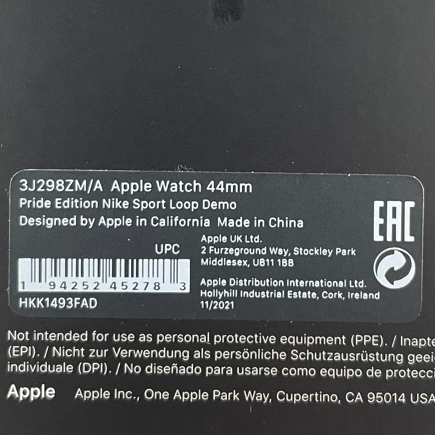 Apple iWatch 42mm 44mm 45mm 7 8 9 Ultra SE Nike Sport Loop Band - Pride Edition