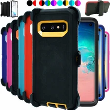 For Samsung Galaxy S10 Shockproof Heavy Duty Case Cover with Belt Clip
